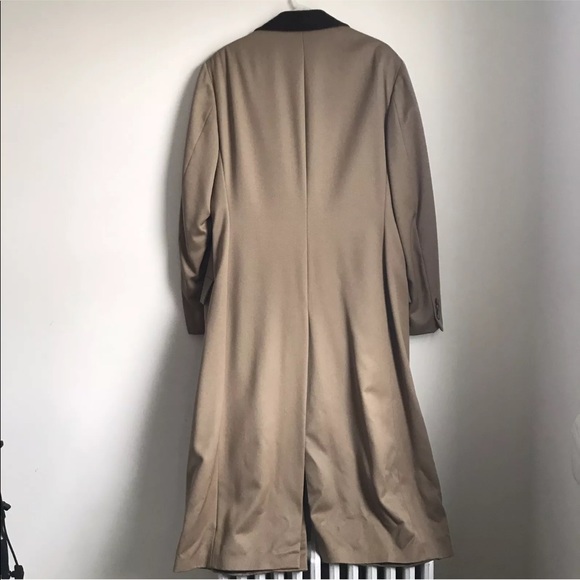 Vintage Polo Ralph Lauren Tan Trench Overcoat Wool - Picture 4 of 8